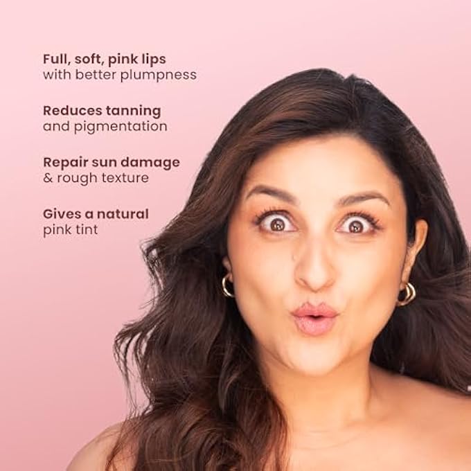 La Pink STRAWBERRY NATURAL TINTED LIP BALM WITH SHEA & KOKUM BUTTER | NOURISHED & SOFT LIPS | 100% MICROPLASTIC FREE FORMULATION | 15 GMS - Image 2